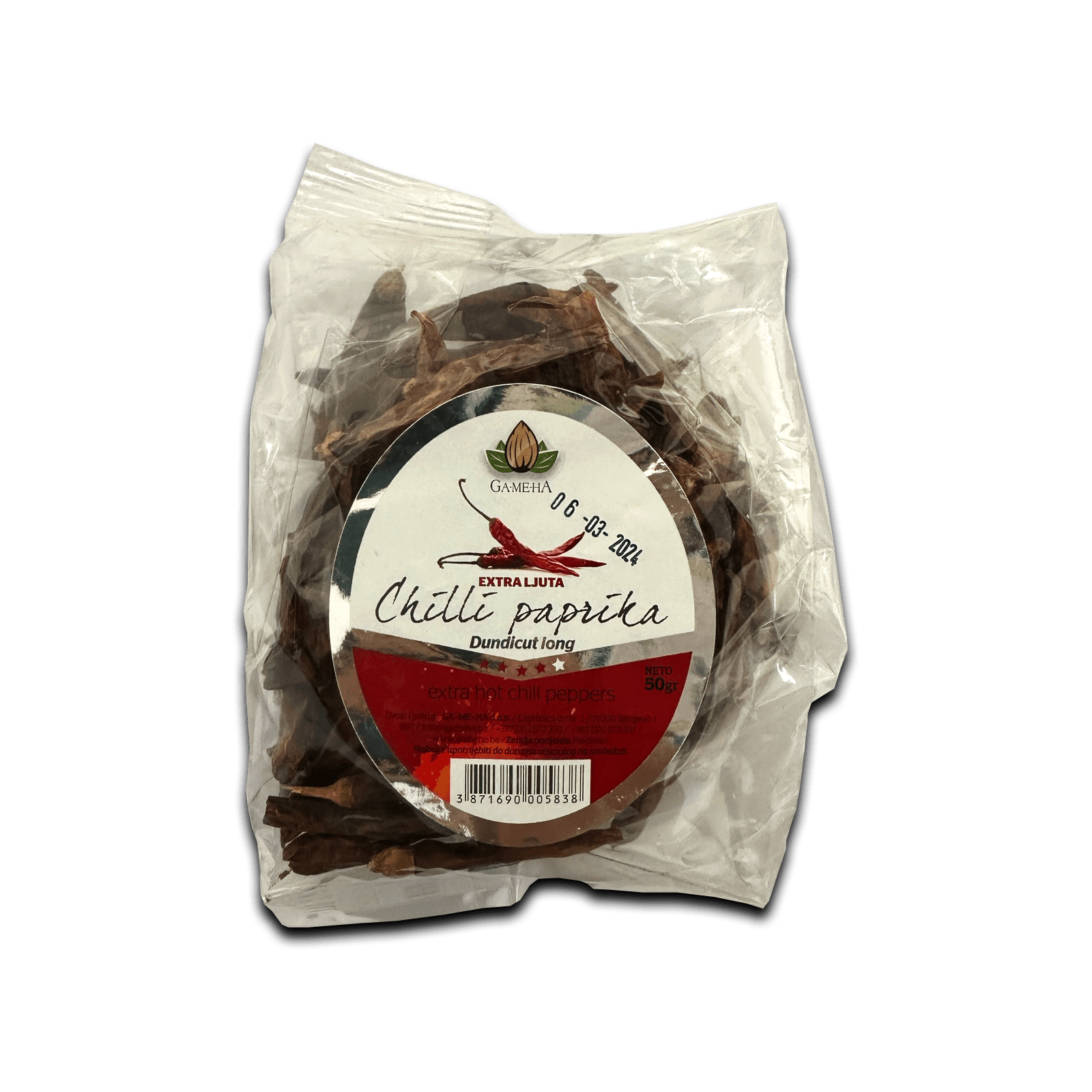 Paprika čili duga Gameha 50g