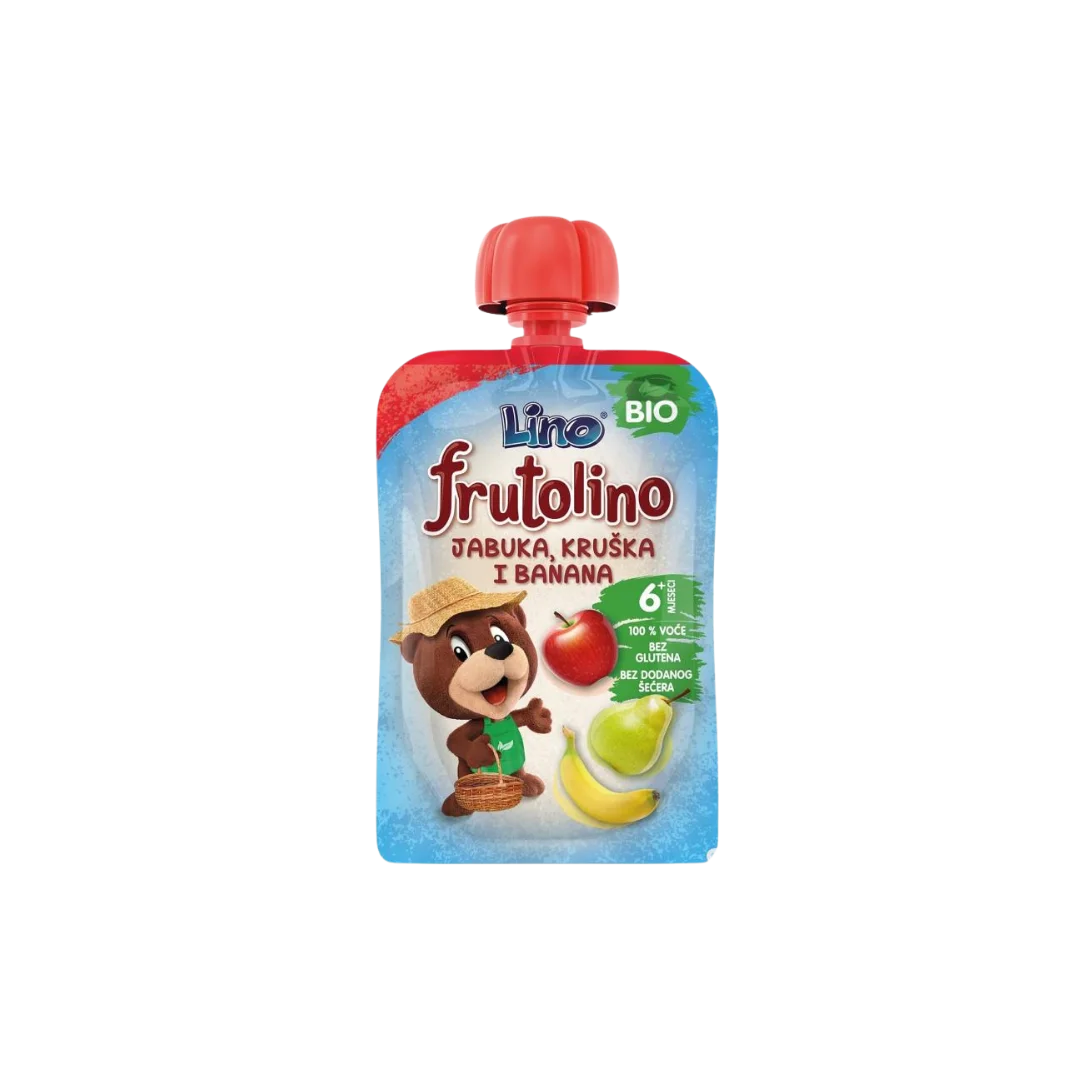 Lino Bio jabuka, kruška i banana 100gr pouch