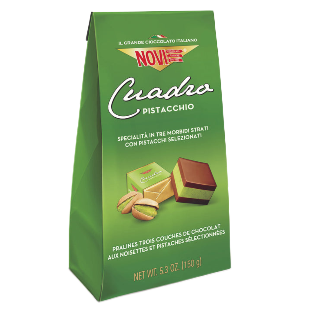 Praline Cuadro Pistacchio 150g NOVI