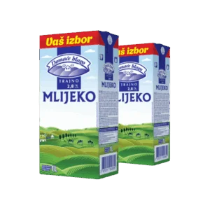 (1+1) Mlijeko Domaće blago 2,8% mm 1 L
