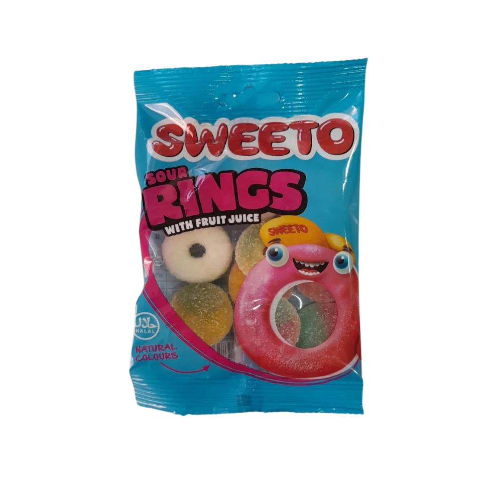 Bombone gumene sour rings 80gr