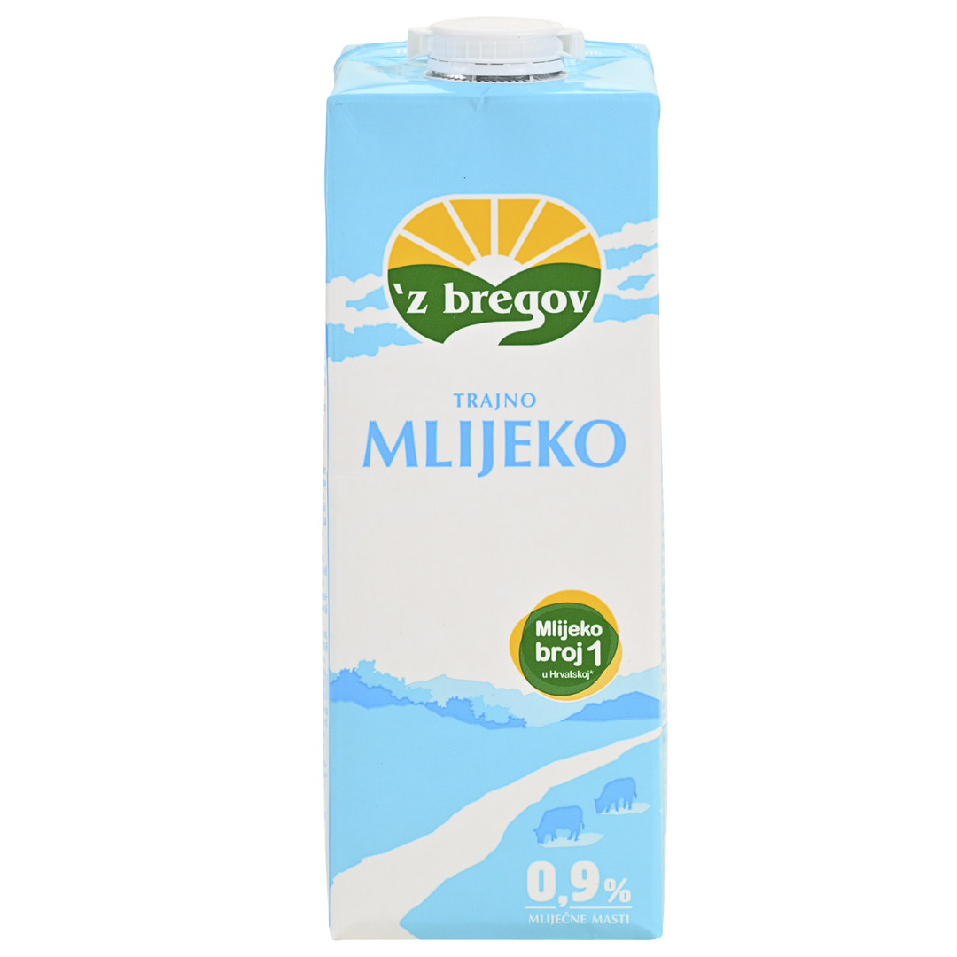 Trajno mlijeko ‘z bregov 0,9% mm 1L