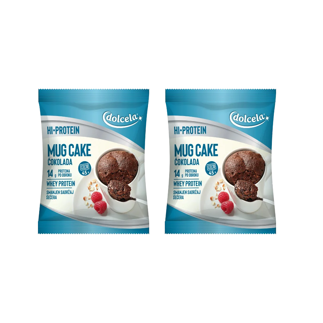 (1+1) MUG CAKE Čokolada HI PROTEIN 50g Dolcela