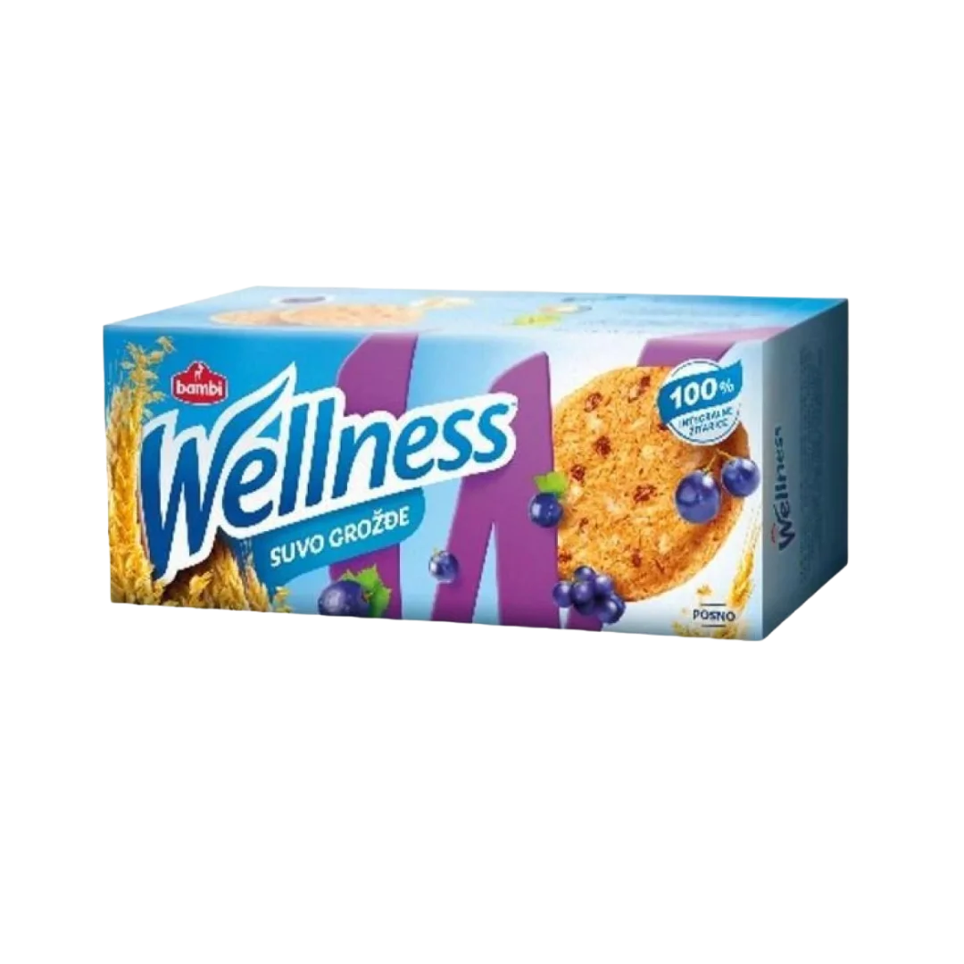 Integralni keks sa suvim grožđem Wellness