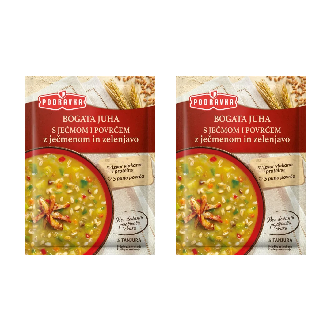 (1+1) Bogata juha s ječmom i povrćem 70 g Podravka