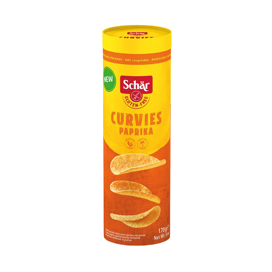 Čips Curvies paprika Schar 170g gluten free