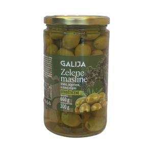 Zelene masline otkoštičene 660g Galija